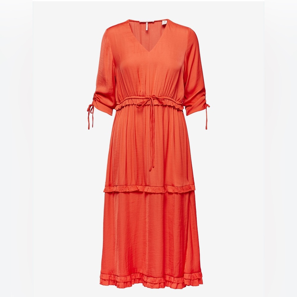 Scotch and Soda Flowy Long Tiered Ruffle Midi Dress Size XL Summer Sundress